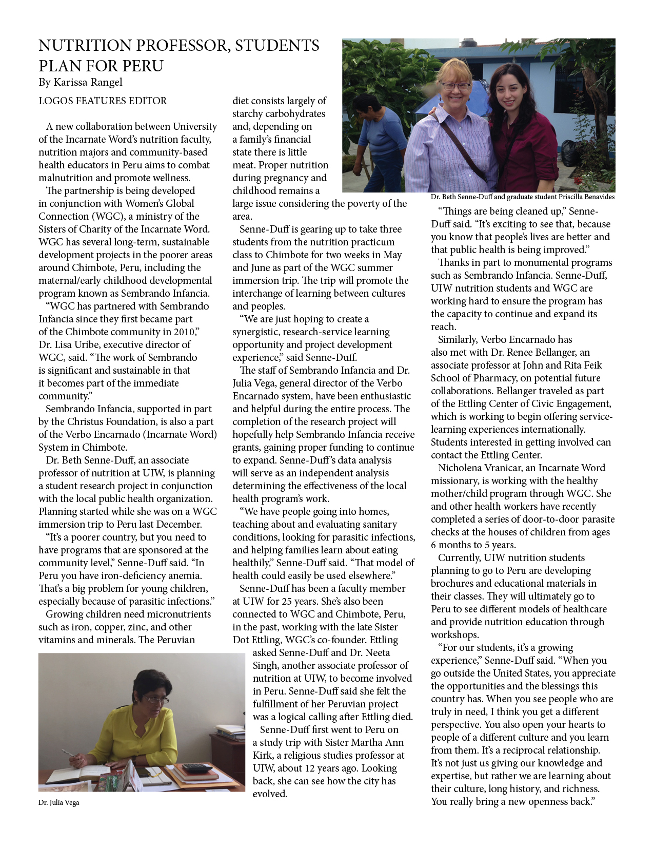 Nutrition article layout