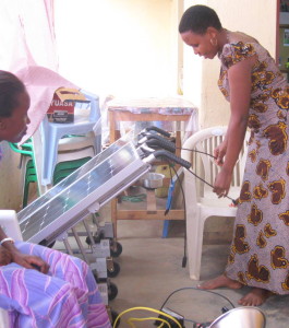 woman with solar panels-1